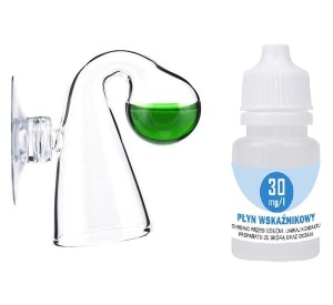 Indykator stały test CO2 z przyssawką + płyn 10ml