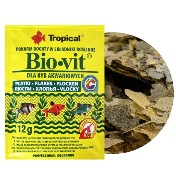 Tropical Bio-Vit 12g Pokarm Roślinny Dla Ryb