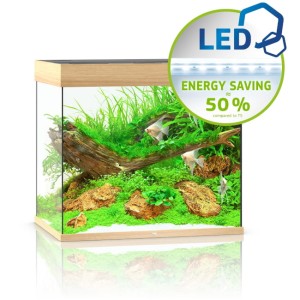 Juwel lido 200 led zestaw akwarium z osprzętem jasne drewno