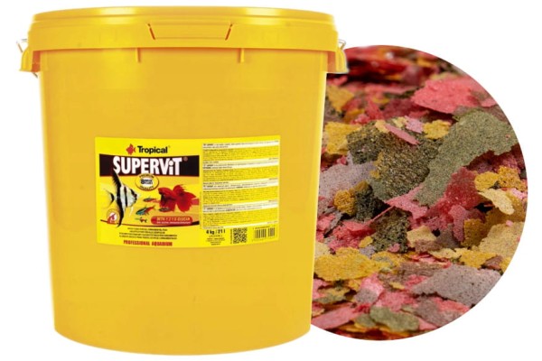 Tropical Supervit Wiaderko 21l/4kg Pokarm Ogólny Dla Ryb Płatki
