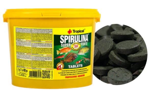 Tropical spirulina forte tablets 2kg 4500szt wiaderko