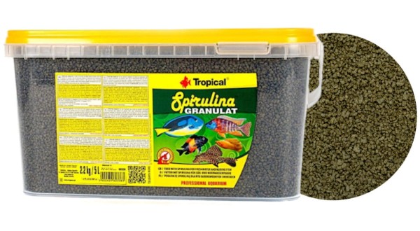 Tropical spirulina granulat wiaderko 10l 4,4kg pokarm