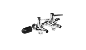 Happet zaworek metalowy z regulacją 2 wyjścia 4/6mm