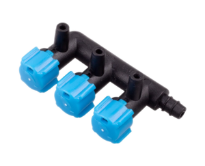 Happet rozdzielacz powietrza z zaworkami 3 wyjścia