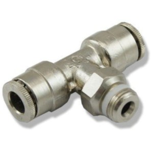 Trójnik metalowy t 6mm z gwintem 1/8''