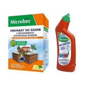 Microbec ultra bakterie do szamba oczyszczalni 1kg + wc bio żel