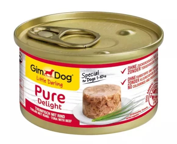 Karma dla psa mokra tuńczyk wołowina 85g Gimdog