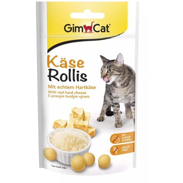 Przysmak dla kota pastylki kulki z serem 40g Gimcat