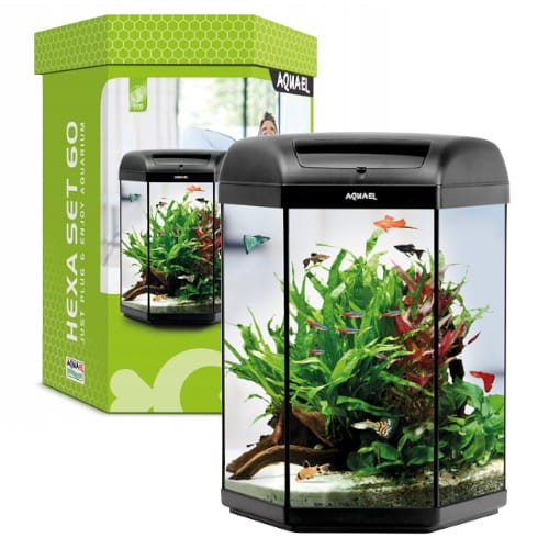 Aquael zestaw akwariowy Hexa Set 2.0 60l Czarny