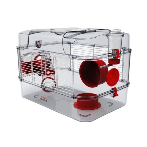 Klatka dla gryzonia chomika myszy RODY3 SOLO czerwona