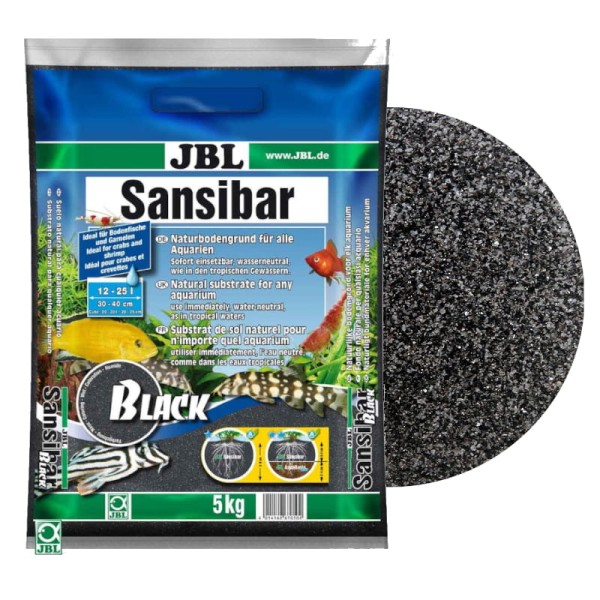 Jbl sansibar dark czarne podłoże do akwarium 5kg