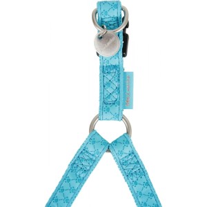 Szelki pies kot regulowane Mac Leather 15mm turkusowe
