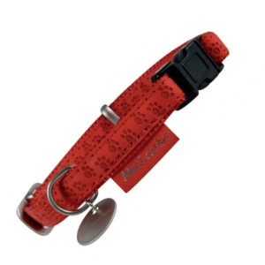 Obroża pies kot regulowana Mac Leather 10mm czerwona