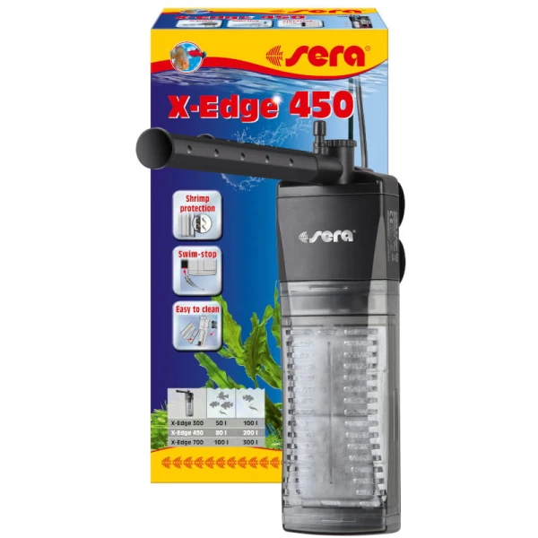Sera X-Edge 450 Filtr Narożny Wewnętrzny 450l/h 5W Akwarium do 200l