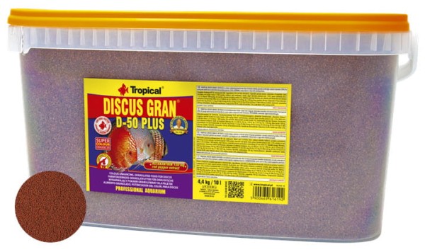 Tropical Discus Gran D-50 plus 10L 4,4kg dla paletek