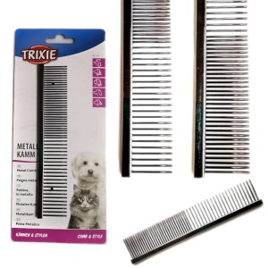 Grzebień metalowy 2w1 dla psa kota Trixie