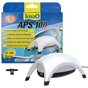 Biały napowietrzacz Tetra APS-100 akwarium 50-100l