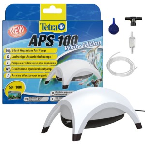 Biały napowietrzacz Tetra APS-100 akwarium zestaw