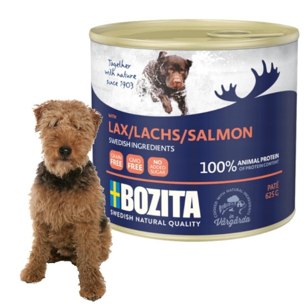 Karma BOZITA dla psa z łososiem puszka 625g