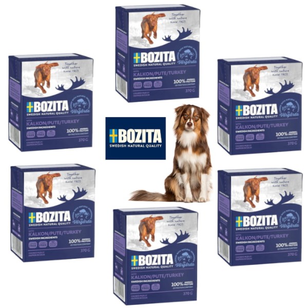 Karma Bozita indyk w galarecie dla psa 6x370g zestaw