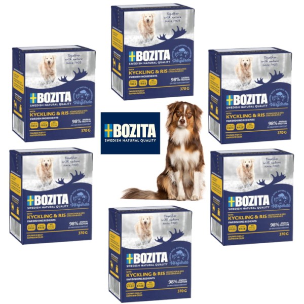 Karma Bozita kurczak z ryżem dla psa 6x370g zestaw