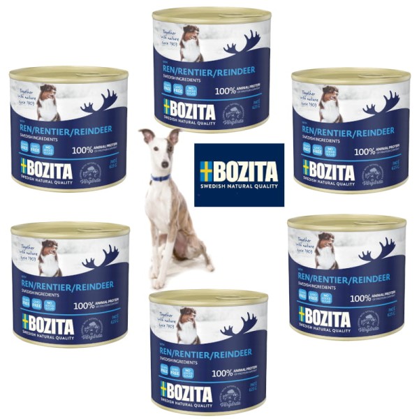Karma BOZITA dla psa z reniferem zestaw 6x625g