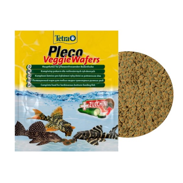 Tetra pleco weggie wafers 15g pokarm z cukinią