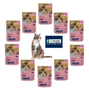 BOZITA saszetka kawałki w sosie z wołowiną 10x85g