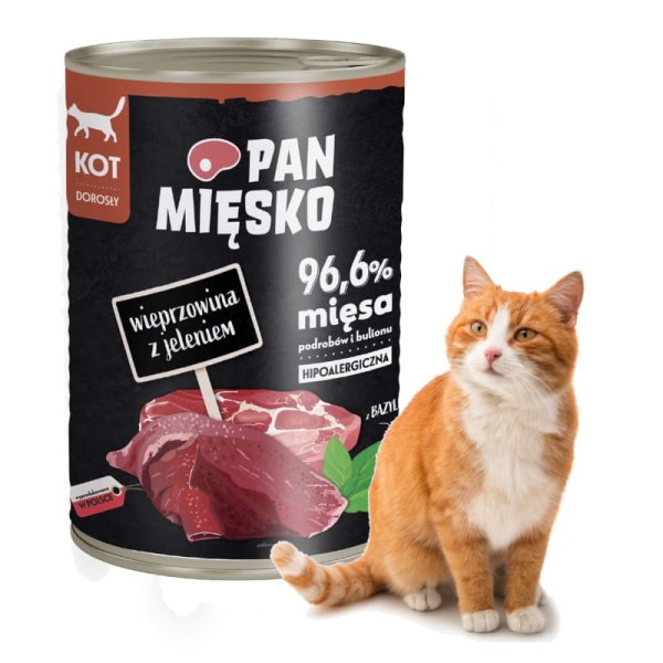 Karma dla kota WIEPRZOWINA z jel. Pan Mięsko 400g