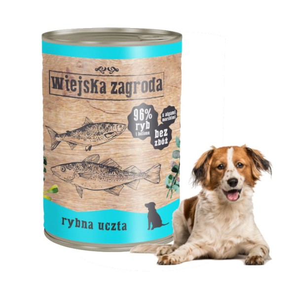 Karma mokra dla psa Rybna Uczta 400g Wiejska Zagroda
