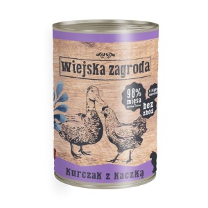 Karma dla kota kurczak kaczka 400g Wiejska Zagroda