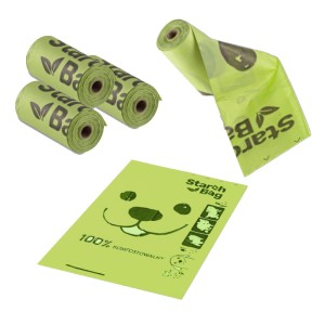 Kompostowalne worki na psie odchody 45 szt zielone