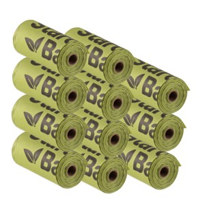 Kompostowalne worki na psie odchody 165 szt zielone