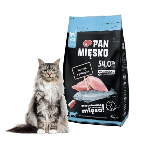 Karma dla kota KURCZAK z pstrągiem 5kg PAN MIĘSKO