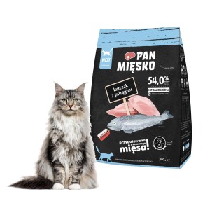 Karma dla kota KURCZAK z pstrągiem PAN MIĘSKO 400g