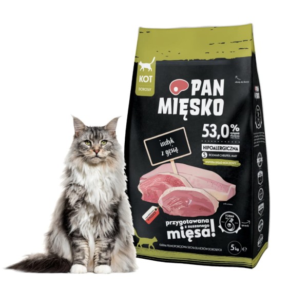 Karma dla kota INDYK z gęsiną 5kg PAN MIĘSKO