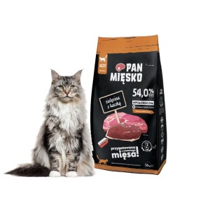 Karma dla kota CIELĘCINA z kaczką 1,6kg PAN MIĘSKO