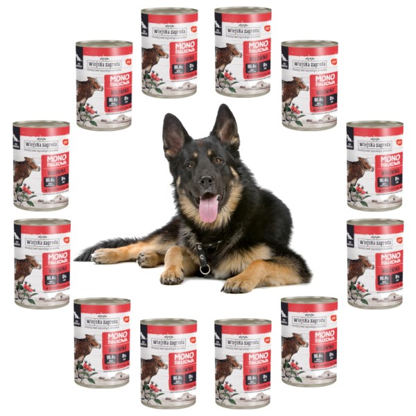Karma dla psa WOŁOWINA MONO Wiejska Zagroda 12x400g