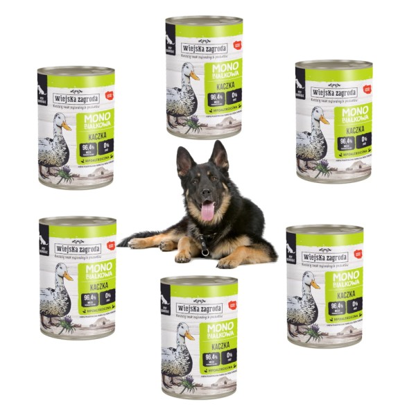 Karma dla psa KACZKA MONO Wiejska Zagroda 6x400g