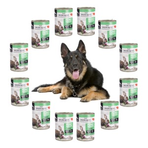 Karma dla psa KRÓLIK MONO Wiejska Zagroda 12x400g