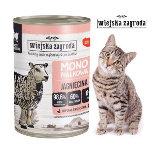 Karma dla kota JAGNIĘCINA MONO Wiejska Zagroda 400g 