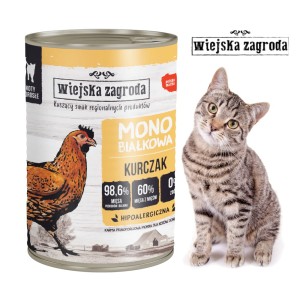 Karma dla kota kurczak MONO Wiejska Zagroda 400g