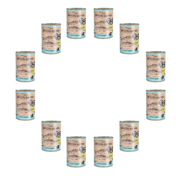 Karma szczeniak Rybna Uczta 12x400 Wiejska Zagroda