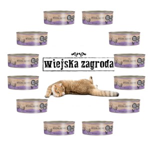 Karma dla kota kurczak kaczka 12x85g Wiejska Zagroda