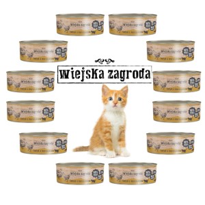 Karma dla kociąt kurczak indyk 12x85g Wiejska Zagroda