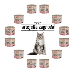 Karma dla kota jagnięcina kryl 12x200g Wiejska Zagroda