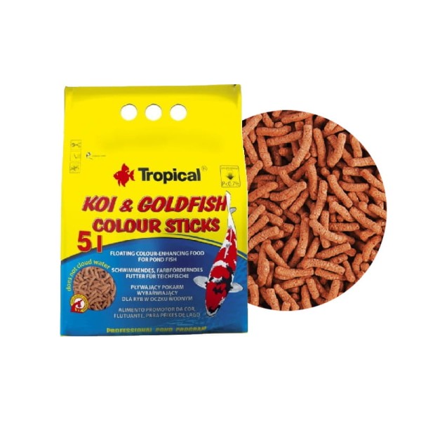 Tropical koi goldfish colour sticks 5l/400g - pokarm dla koi
