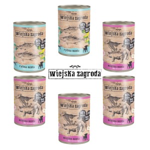Karma mokra dla szczeniąt Mix 6x400g Wiejska Zagroda