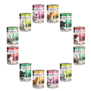 Wiejska Zagroda Karma dla psa MONO 12x400g MIX