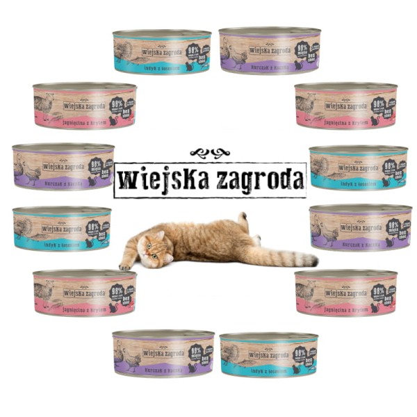 Karma dla kota MIX 12x85g Wiejska Zagroda